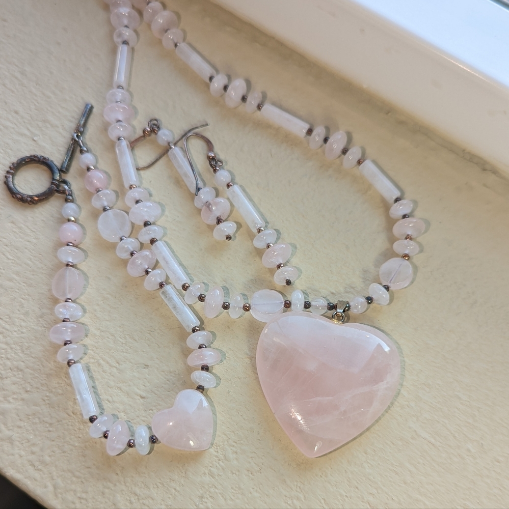 Rose Quartz 3 piece set